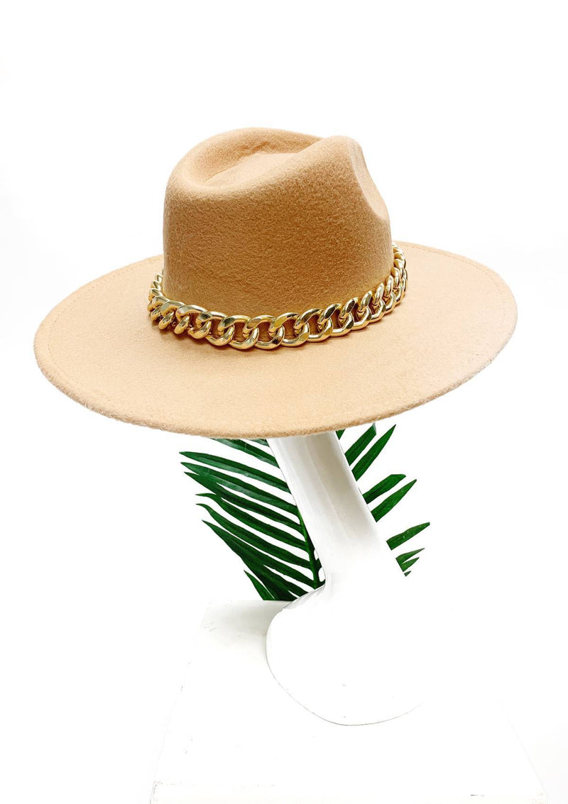 Best Dressed Fedora Hat (Tan) - Omg Miami Swimwear