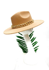 Best Dressed Fedora Hat (Tan) - Omg Miami Swimwear