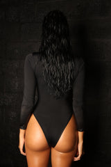 Bullet Proof Skin Monokini (Black) - Omg Miami Swimwear