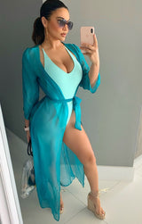 Clearly So Flossy Monokini (Tiffany Blue) - Omg Miami Swimwear
