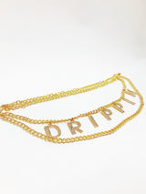 Drippin Hip Belt Gold Chain - Omg Miami Swimwear