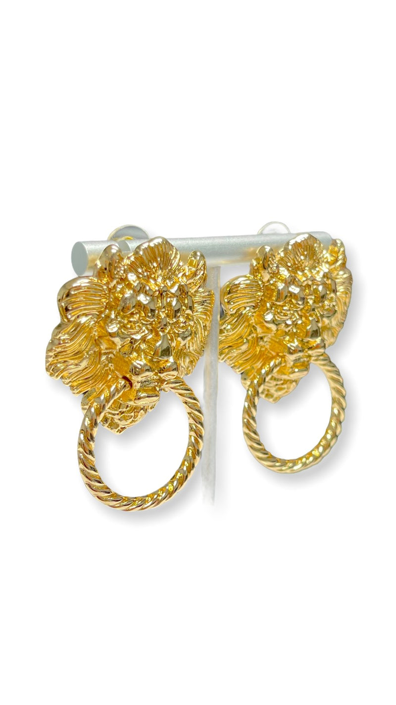 Gianni Small Earrings (Gold) - Omg Miami Swimwear