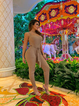 In and Out jumpsuit (Nude) - Omg Miami Swimwear