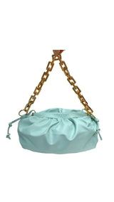 Material Girl Medium Size Bag (Agua) - Omg Miami Swimwear