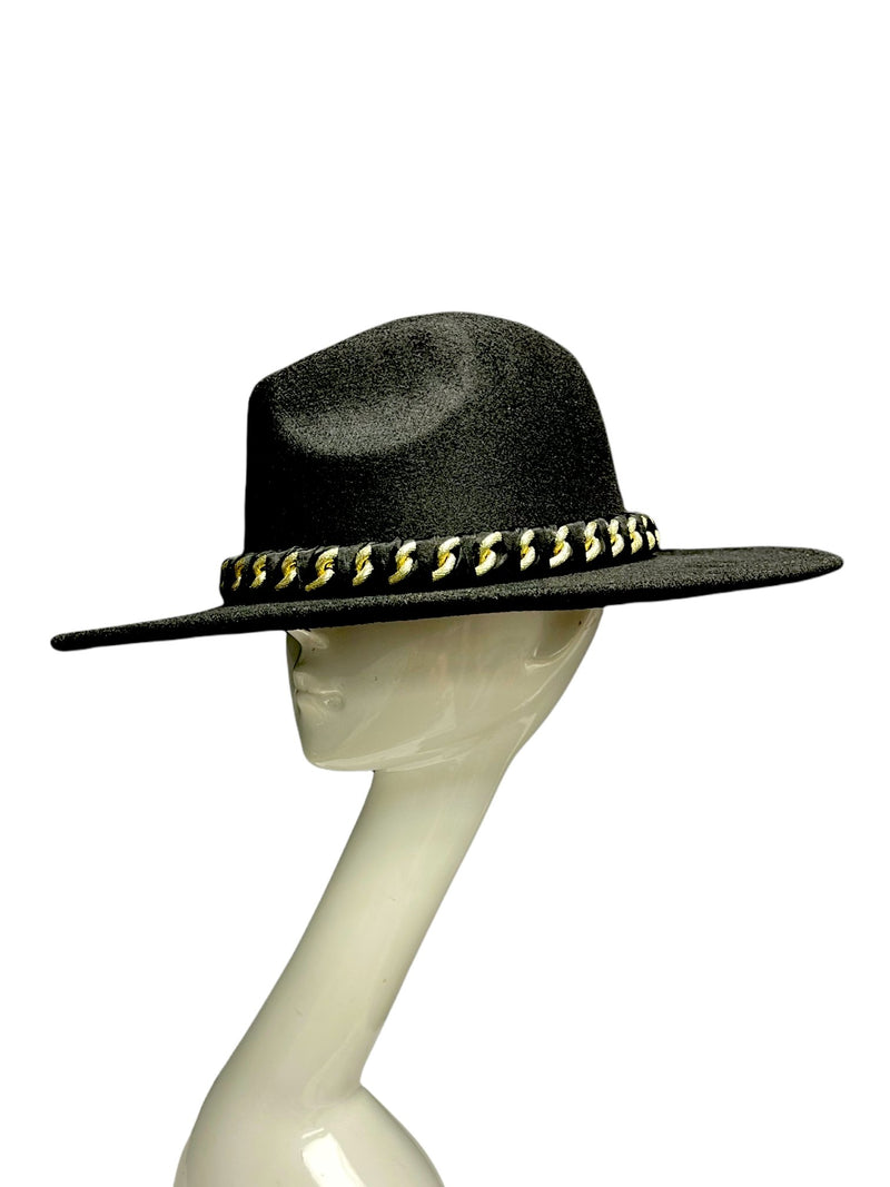 Mírame Fedora Hat (Black) - Omg Miami Swimwear
