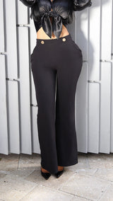 Miss Independent Trouser Pants (Black) - Omg Miami Swimwear