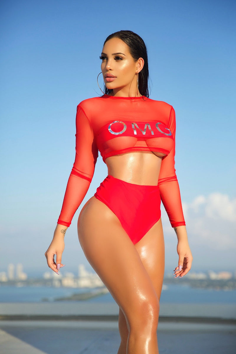 Miss OMG Bikini (Red) - Omg Miami Swimwear