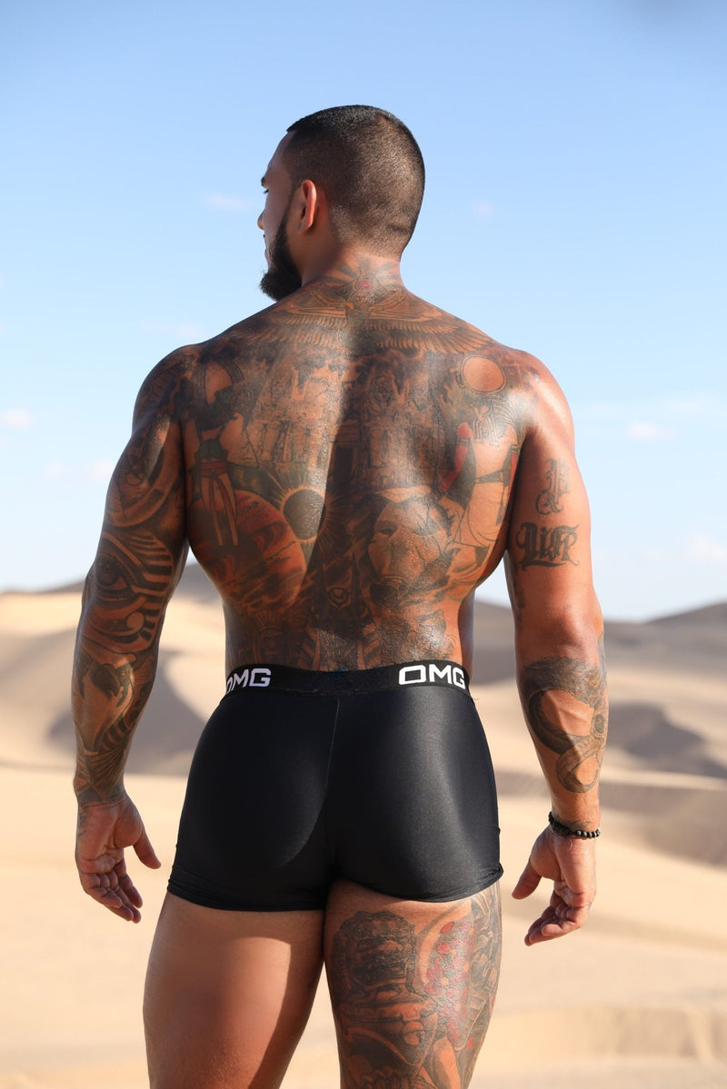 OMG KING Swim Shorts (BLACK) - Omg Miami Swimwear