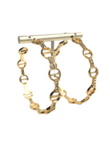 (Rename) Diamonds Medium Hoop Earrings (Gold) - Omg Miami Swimwear
