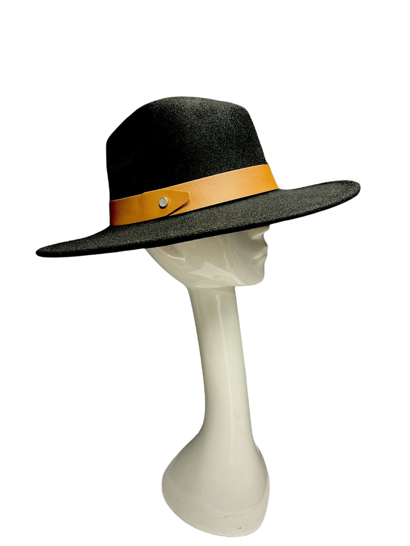 Ricachona Fedora Hat (Black) - Omg Miami Swimwear