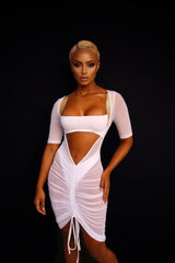 Rich wife cover up dress (White) - Omg Miami Swimwear