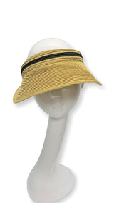 Sun Blocker Hat (Tan & Black trim) - Omg Miami Swimwear