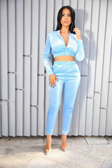 The Casual Fly Track Suit (BLUE) - Omg Miami Swimwear