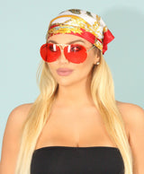 The Red Chain HeadScarf - Omg Miami Swimwear