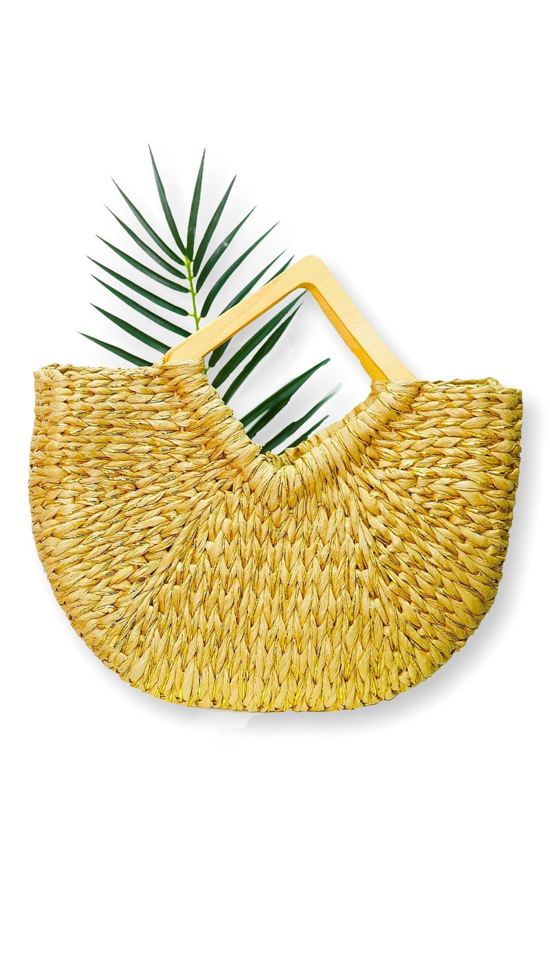 Vacation Time Beach Bag (TAN) - Omg Miami Swimwear