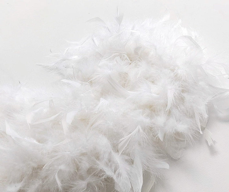 White Feather Boa - Omg Miami Swimwear