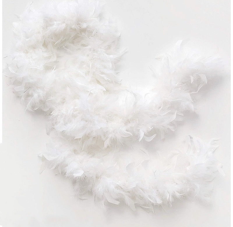 White Feather Boa - Omg Miami Swimwear